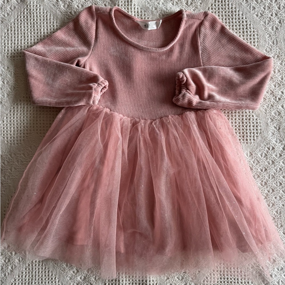 H&M Pink Tulle Dress 5/6 years - Picture 1 of 4